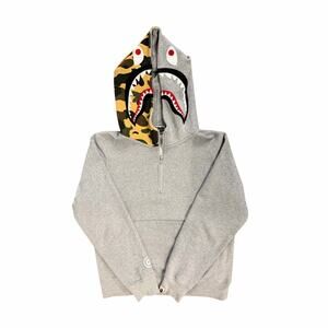 Size M - Bape Quarter Zip Pullover Hoodie